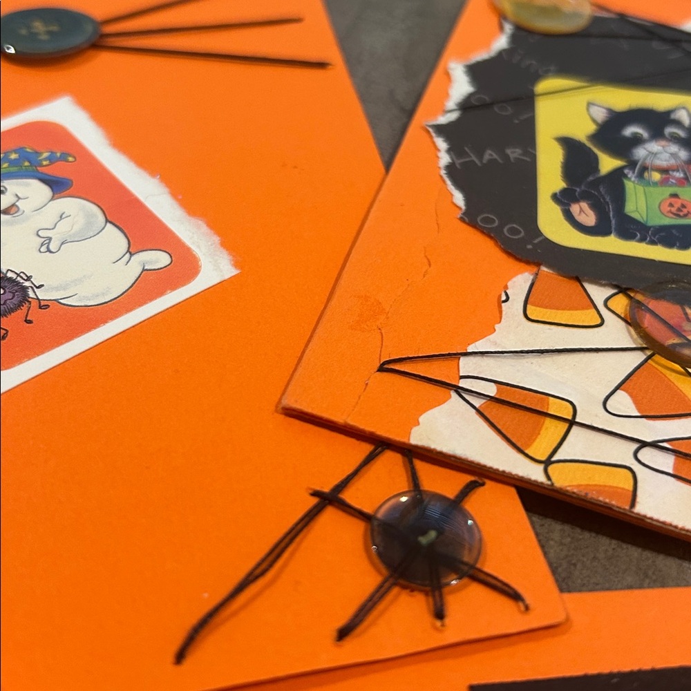 Handmade Halloween Cards 3D Accents Blank Inside - Various Designs Cute For Kids - Picture 3 of 5
